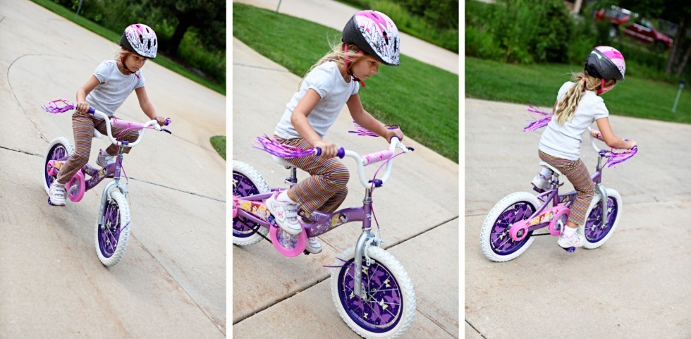 learning to ride a bike